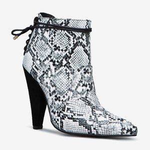 Animal Print Cone Heel Bootie